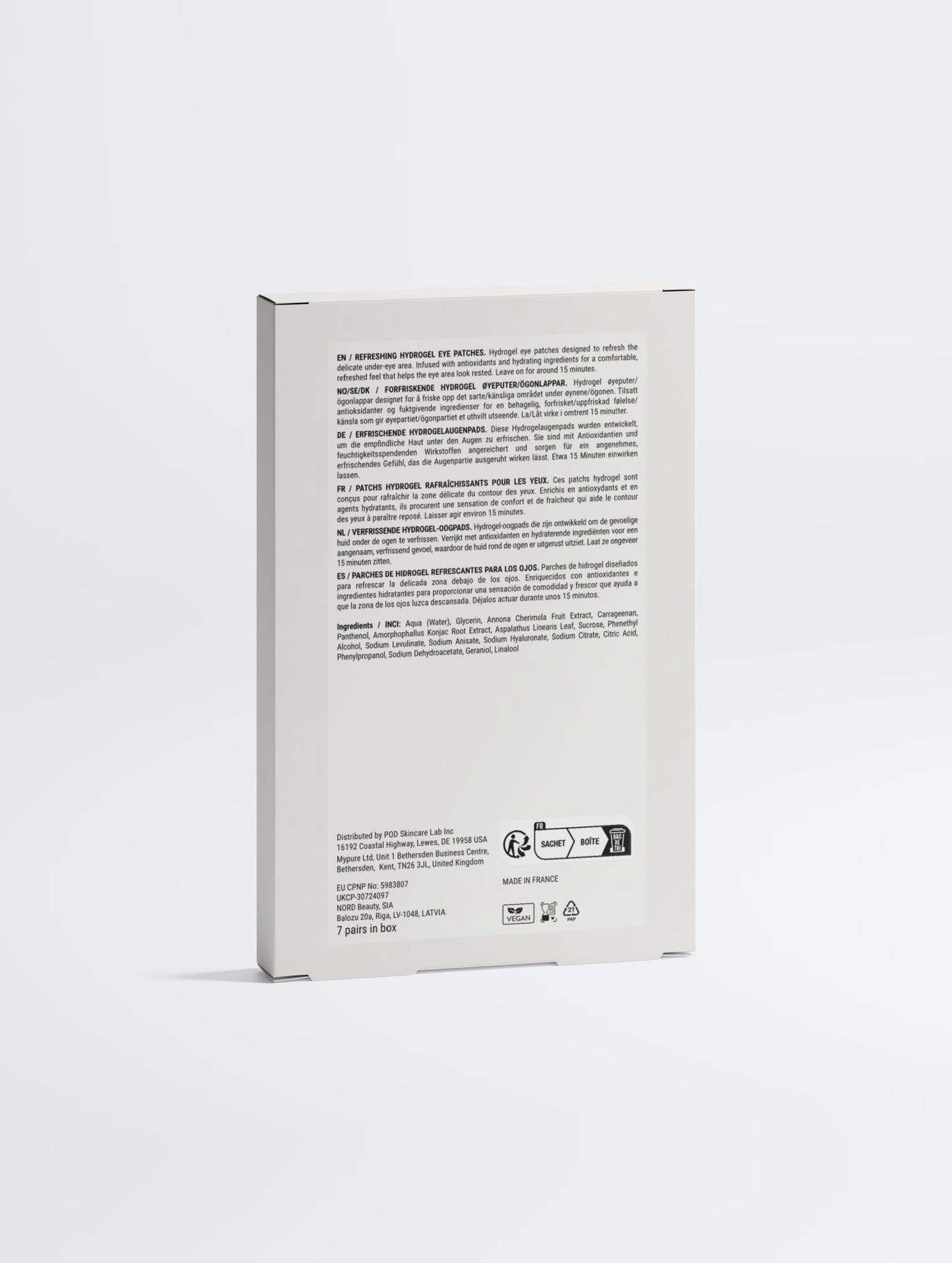 Anti-Fatigue Hydrogel Eye Patches